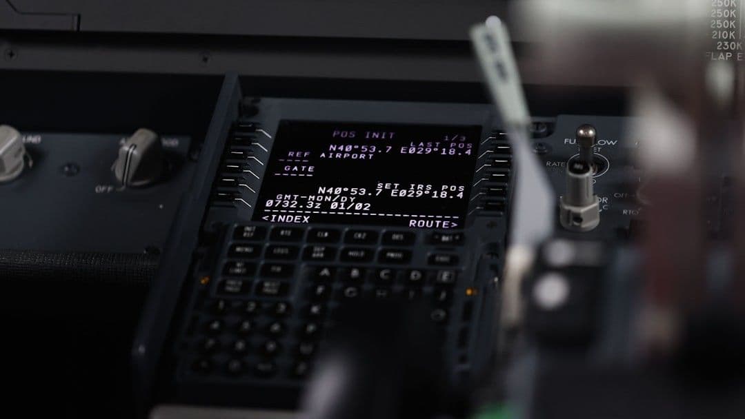 Close up of an Aircraft Multipurpose Control and Display Unit — Photo Hacı Elmas / Unsplash