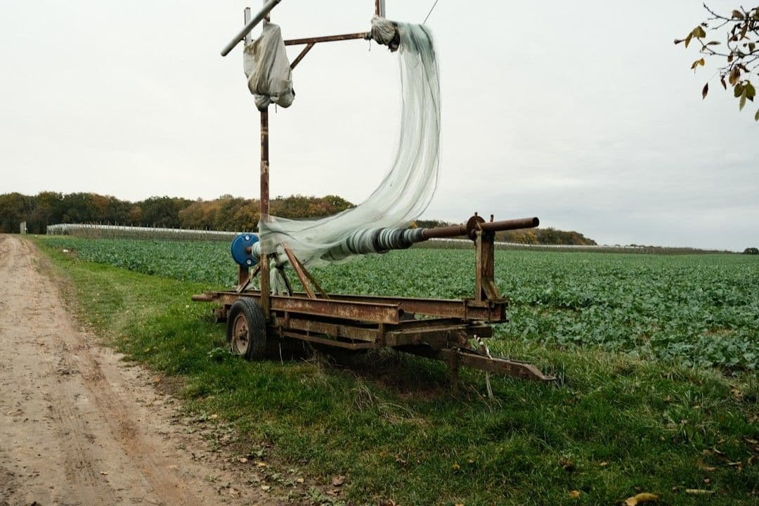 a truck with a net on the back of it driving down a dirt road — Photo Mathias Reding / Unsplash
