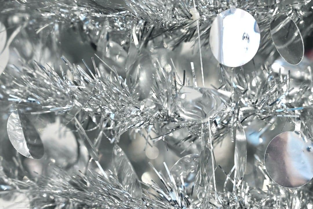 white and blue christmas baubles on green plant — Photo Lindsey Hogue / Unsplash