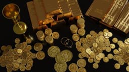 A golden treasure with several golden objects. — Photo Andrej Sachov / Unsplash