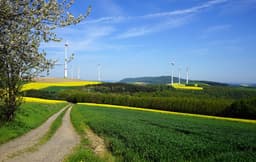 green grass field near wind turbines under blue sky during daytime — Photo Barbara Horn / Unsplash